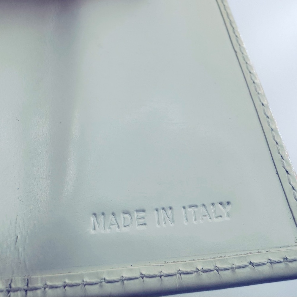 Prada Wallet Spazzolato Bianco Patent Leather Original COA 1997 Vintage Prada - Picture 13 of 16